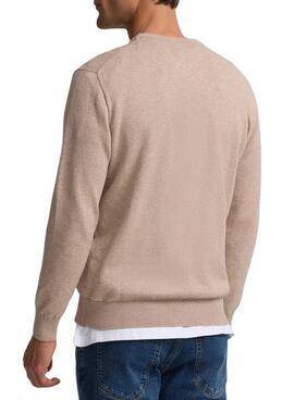 Jersey Silbon básico beige para hombre