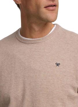 Jersey Silbon básico beige para hombre