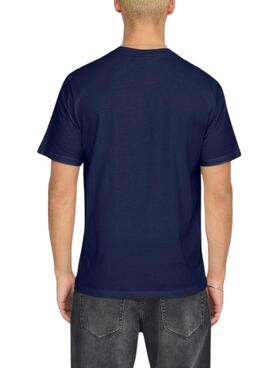 Camiseta Only and Sons Dawson marino para hombre