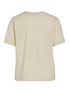 Camiseta Vila Marlis beige para mujer