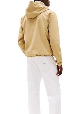 Cortavientos Tommy Jeans Tech beige para hombre