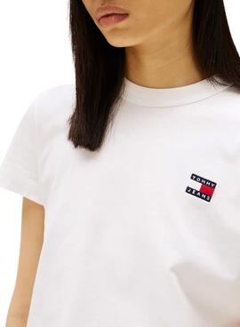 Camiseta Tommy Jeans Reg blanco para mujer