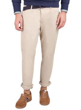 Pantalón El Ganso chino beige para hombre