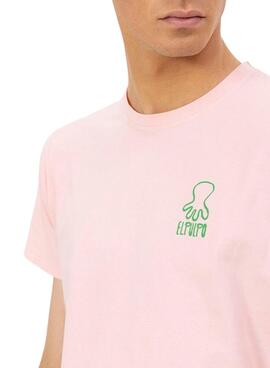 Camiseta El Pulpo Café rosa para hombre