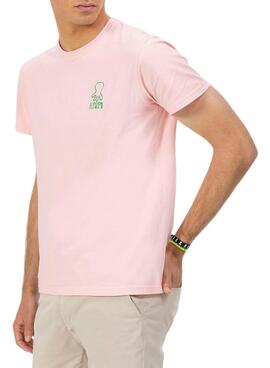 Camiseta El Pulpo Café rosa para hombre