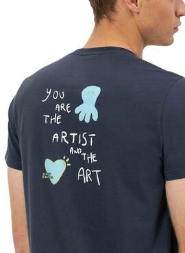 Camiseta El Pulpo The Artist azul marino para hombre