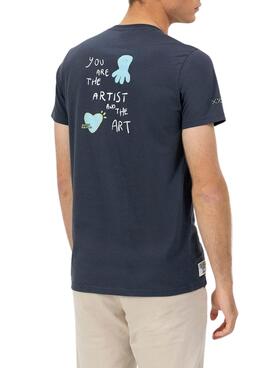 Camiseta El Pulpo The Artist azul marino para hombre