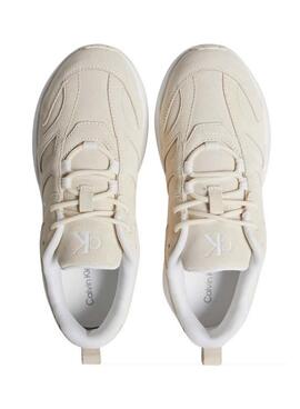 Zapatillas Calvin Klein Low beige para mujer