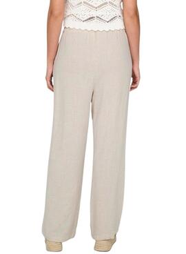 Pantalón Only Siesta beige para mujer