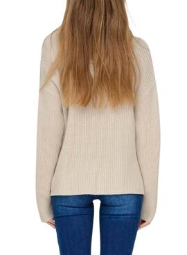 Jersey Only Lluna beige para mujer