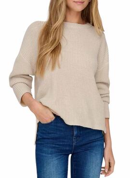 Jersey Only Lluna beige para mujer