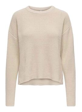 Jersey Only Lluna beige para mujer