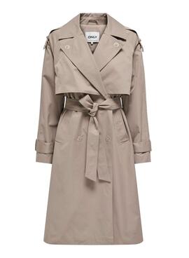 Trench Only Saga marrón para mujer