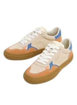 Zapatillas Pepe Jeans Travis City beige para mujer