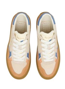 Zapatillas Pepe Jeans Travis City beige para mujer