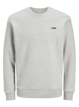 Sudadera Jack and Jones Script blanco para hombre