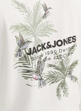 Sudadera Jack and Jones Hawaii beige para hombre