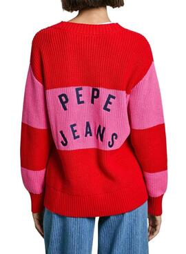 Chaqueta Pepe Jeans Paloma rojo y rosa para mujer