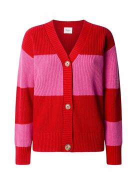 Chaqueta Pepe Jeans Paloma rojo y rosa para mujer