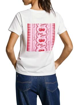 Camiseta Pepe Jeans Rosey blanco para mujer