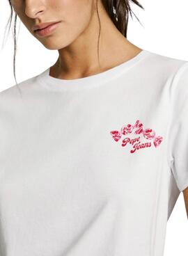 Camiseta Pepe Jeans Rosey blanco para mujer