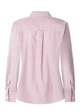 Camisa Pepe Jeans Clem rojo y blanco para mujer