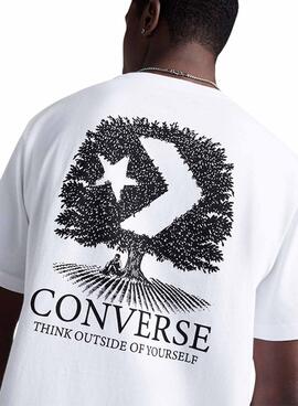 Camiseta Converse Outside blanco para hombre