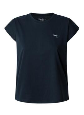 Camiseta Pepe Jeans Blooma azul marino para mujer