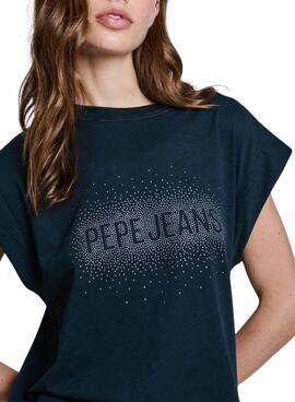 Camiseta Pepe Jeans Raya azul marino para mujer