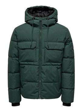 Chaqueta Only and Sons Selijah verde para hombre