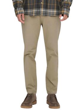 Pantalón Only and Sons Free beige para hombre