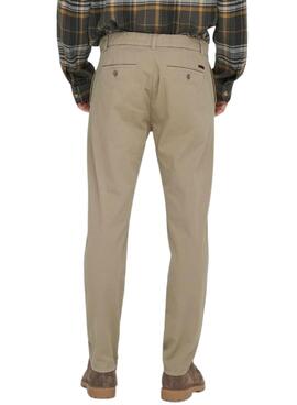 Pantalón Only and Sons Free beige para hombre