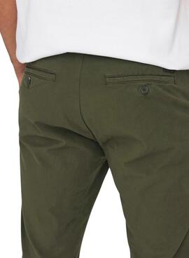 Pantalón Only and Sons Free verde para hombre