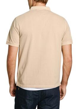 Polo Pepe Jeans New Oliver beige para hombre