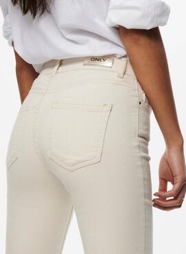 Pantalón Vaquero Only Blush beige para mujer