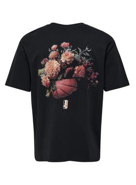 Camiseta Only and Sons Basketball negro para hombre