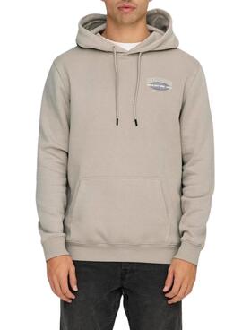 Sudadera Only and Sons Keane gris para hombre