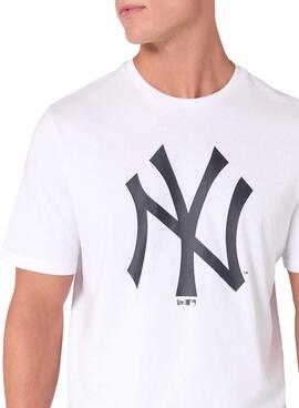 Camiseta New Era regular blanco para hombre