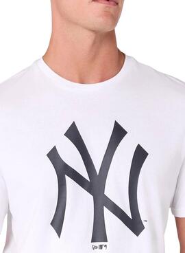 Camiseta New Era regular blanco para hombre