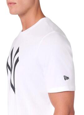 Camiseta New Era regular blanco para hombre