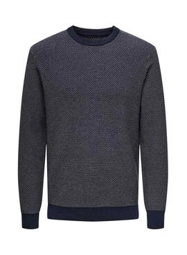 Jersey Only and Sons Morgan marino para hombre