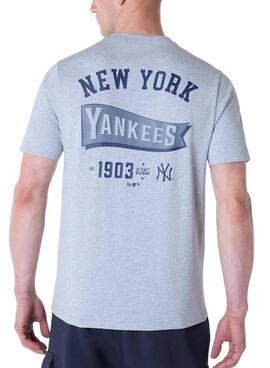 Camiseta New Era Yankees gris para hombre