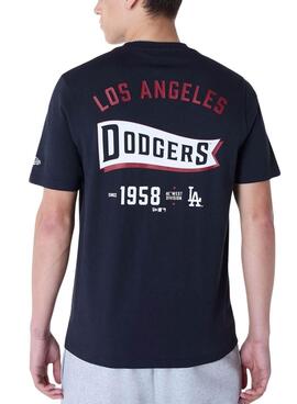 Camiseta New Era Dodgers azul marino para hombre