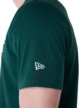 Camiseta New Era Athletics verde para hombre 