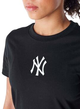 Camiseta New Era Yankees negro para mujer