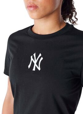 Camiseta New Era Yankees negro para mujer