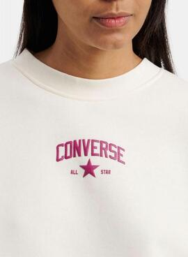 Sudadera Converse Crew beige para mujer