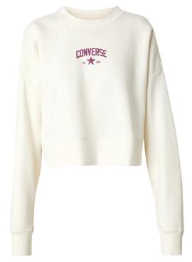 Sudadera Converse Crew beige para mujer