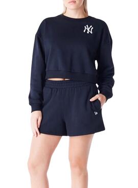 Sudadera New Era Yankees negro para mujer