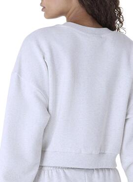 Sudadera New Era Athletics gris para mujer